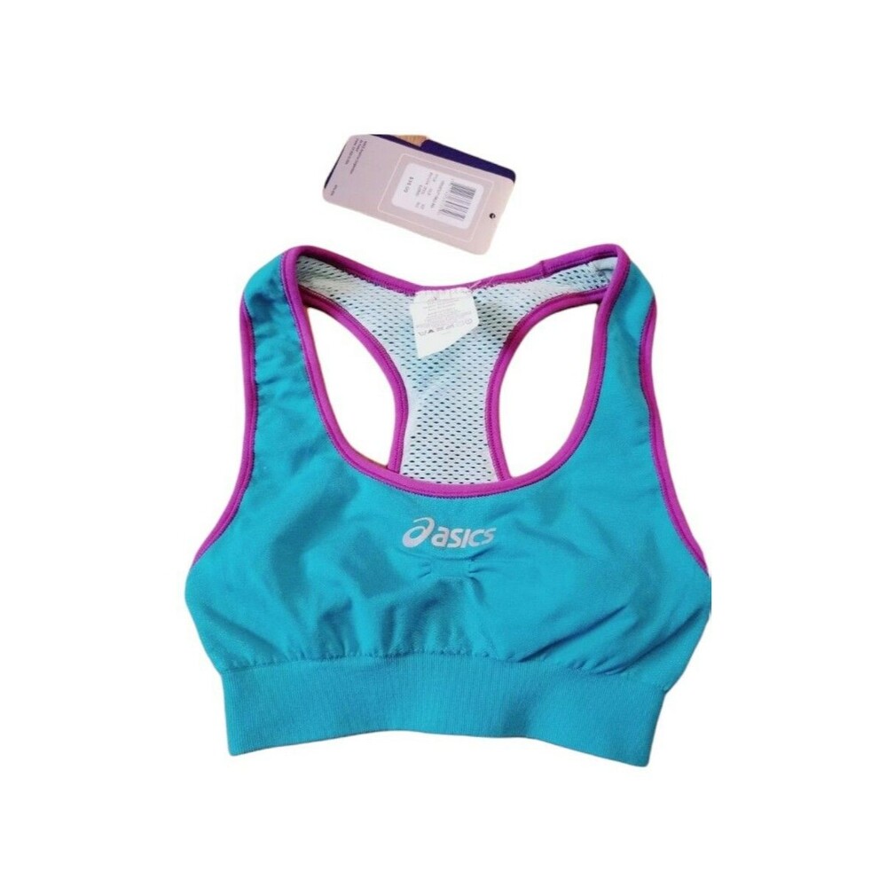 Asics Seamless Sport Bra Reversible Sz XS Blue NEW